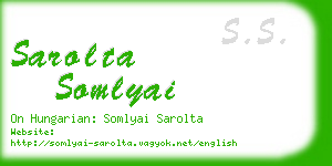 sarolta somlyai business card